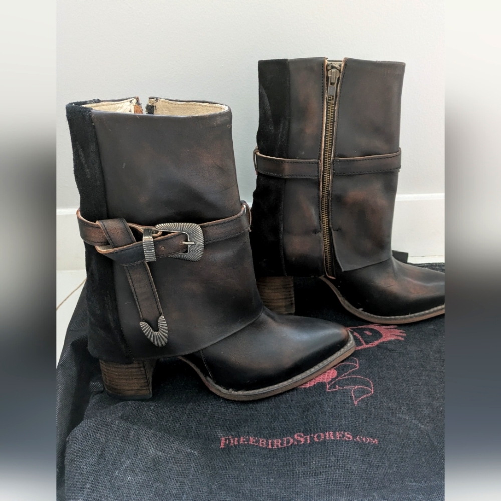 Freebird Jylina Brown Leather Boots. Worn once.